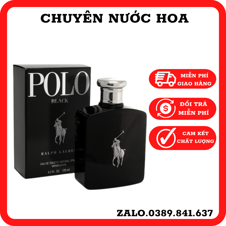 Nước hoa nam polo double black 100ml mùi hương mạnh mẽ