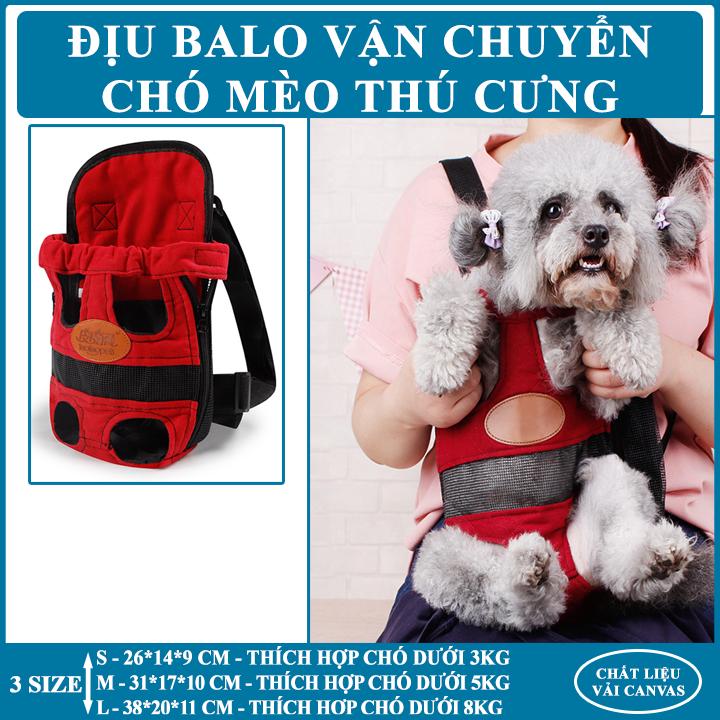Địu balo vận chuyển đeo lưng cho thú cưng - size l - chó mèo dưới 9 kg - tx0401