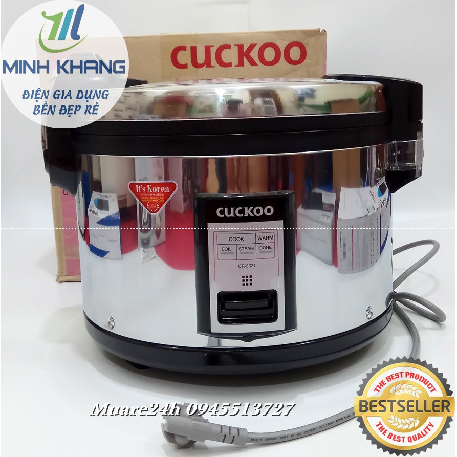 Nồi cơm điện Cuckoo CR- 3521 6.3L (Xám bạc) - Hàng chính hãng