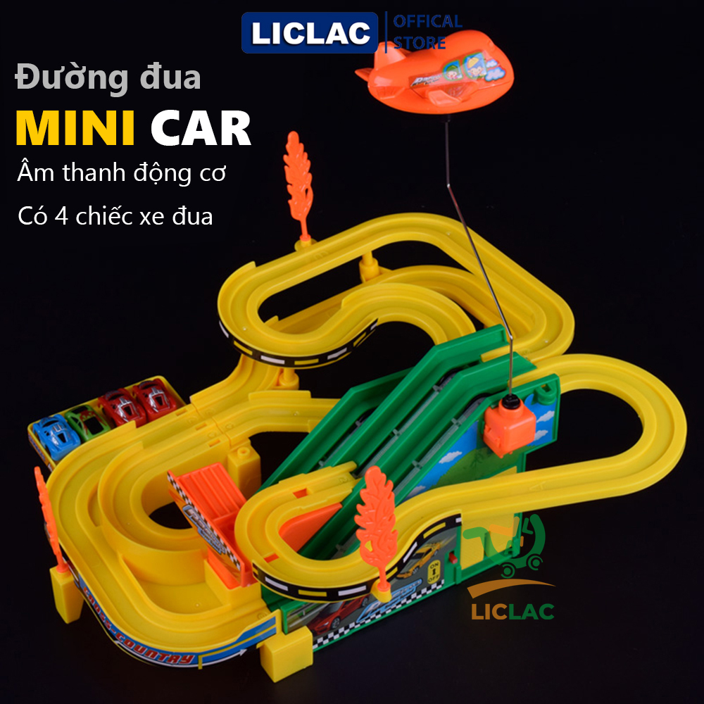 Bộ đồ chơi Đường Đua Ô Tô Yushixing A333-21 ( Có Nhạc ), Đồ chơi trẻ em đường ray tàu lượn, Xe đồ chơi cho bé - LICLAC