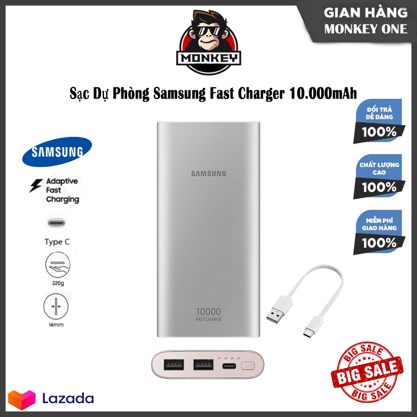 Sạc dự phòng samsung 10000mah - pin sạc dự phòng 2 cổng usb 15w cao cấp - pin xạc điện thoại, tai nghe dự phòng vỏ nhôm duong lượng lớn cho đến 2-3 lần sạc - pin xạc tích điện giá giẻ bh toàn quốc