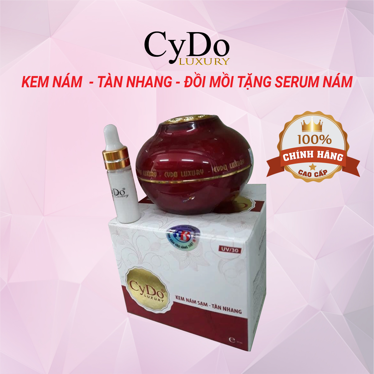 Kem nám tàn nhang đồi mồi Luxury CyDo,  dưỡng trắng da mặt chống nắng và chống lão hóa - Kem nám tàn nhang đồi mồi 30gram - Mỹ Phẩm CyDo