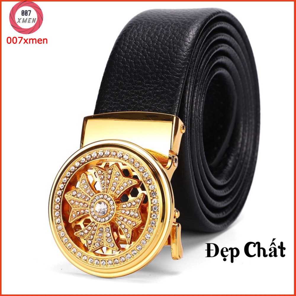 Thắt lưng nam mặt xoay / thắt lưng da nam khóa tự động cao cấp dây nịt nam da bò