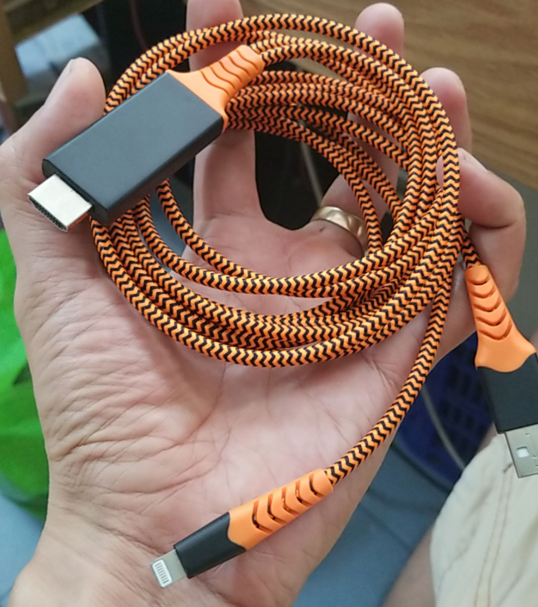 Cáp hdmi fullhd cho iphone, ipad - hỗ trợ ios 12 cao cấp