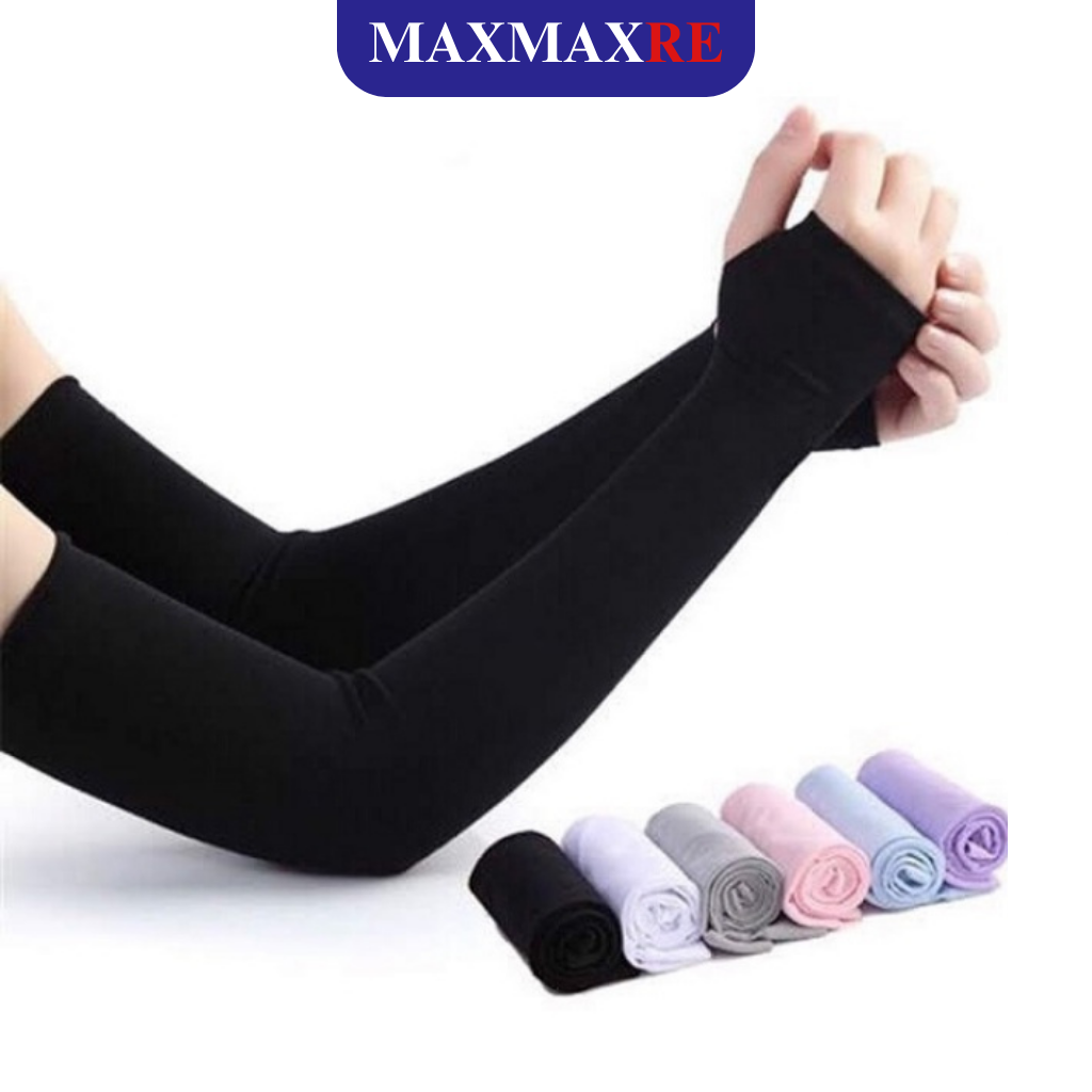 Găng tay chống nắng xỏ ngón Hàn Quốc Nhiều Màu - Bao tay đi phượt Letslim Siêu Mát chống tia UV - Ống tay đi xe máy phong cách