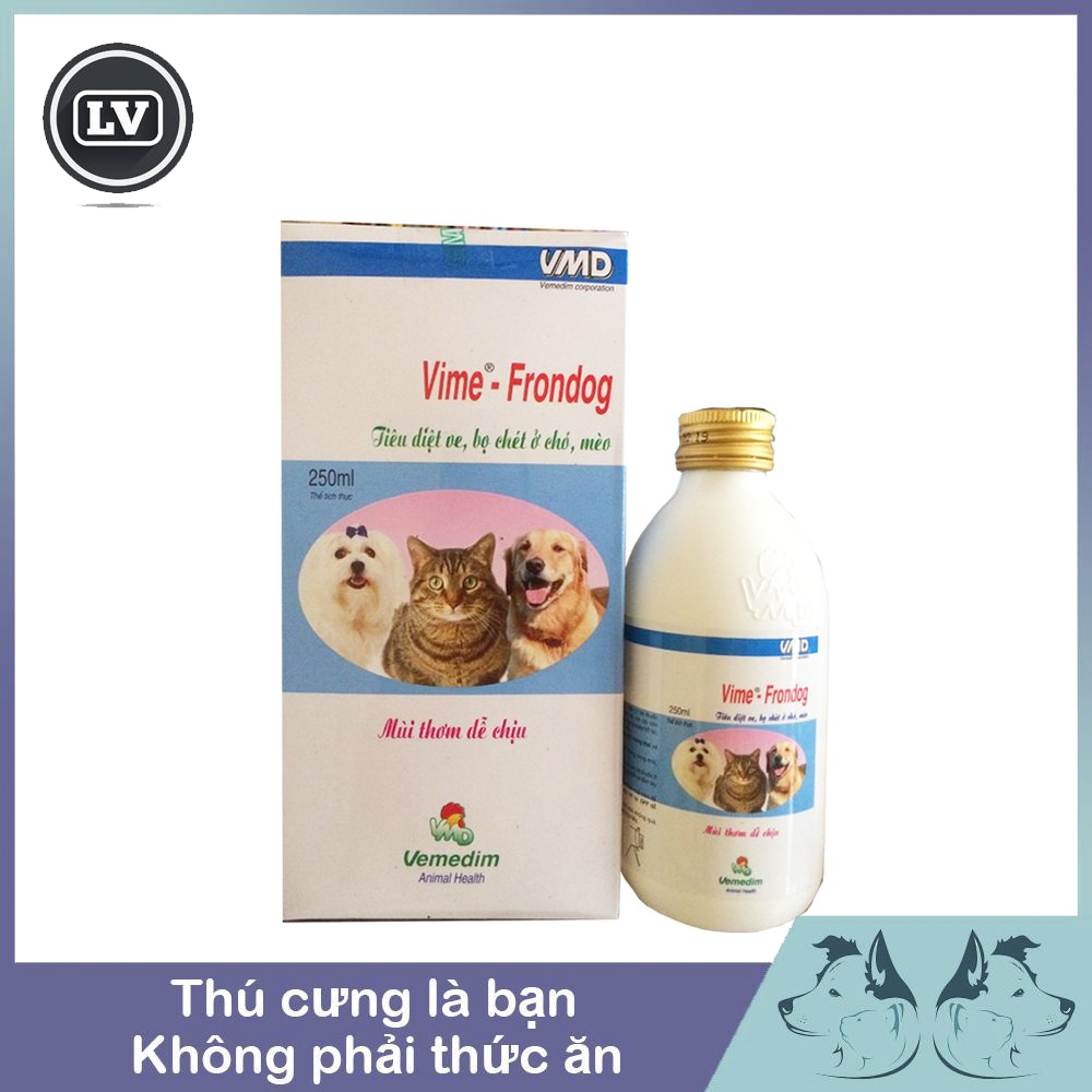 Xịt đặc tri diệt ve, bọ chét chó mèo Vime-Frondog 250ml