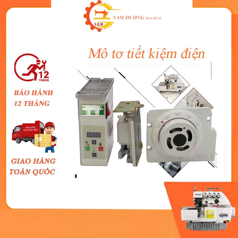 Mô tơ tiết kiệm điện liền trục máy vắt sổ 747f công suất 550w bảo hành 12 tháng - thiết bị may nam dương