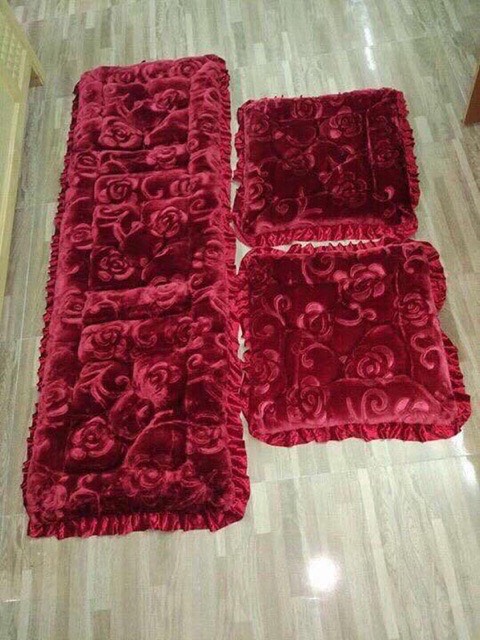 bộ thảm trải lót ghế gỗ
