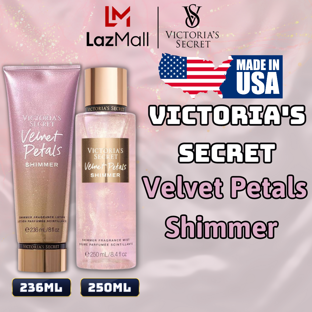 Victoria Secret Shimmer Velvet Petals Chính Hãng, Body Mist Victoria Secret 250ml, Lotion Victoria Secret 236ml