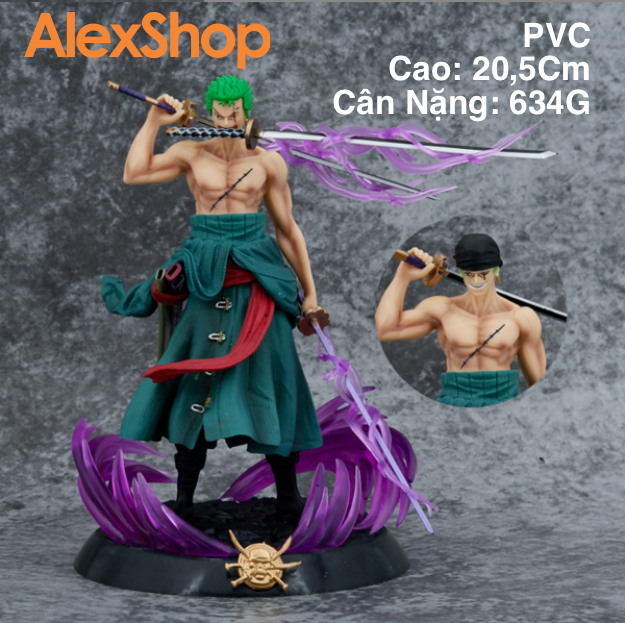 2 đầu - zoro mô hình nhân vật làm bằng tay onepiece các nhân vật trong truyện tranh