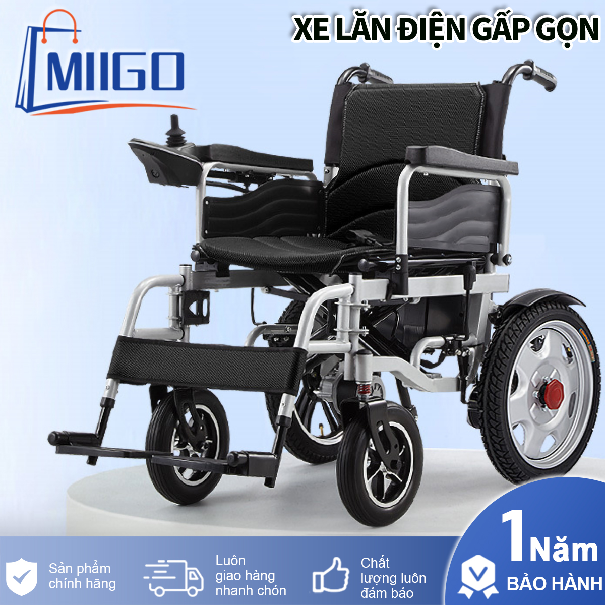  Xe lăn điện cao cấp xe lăn cho người già người khuyết tật đa năng gấp gọn Bình 24V12A 
