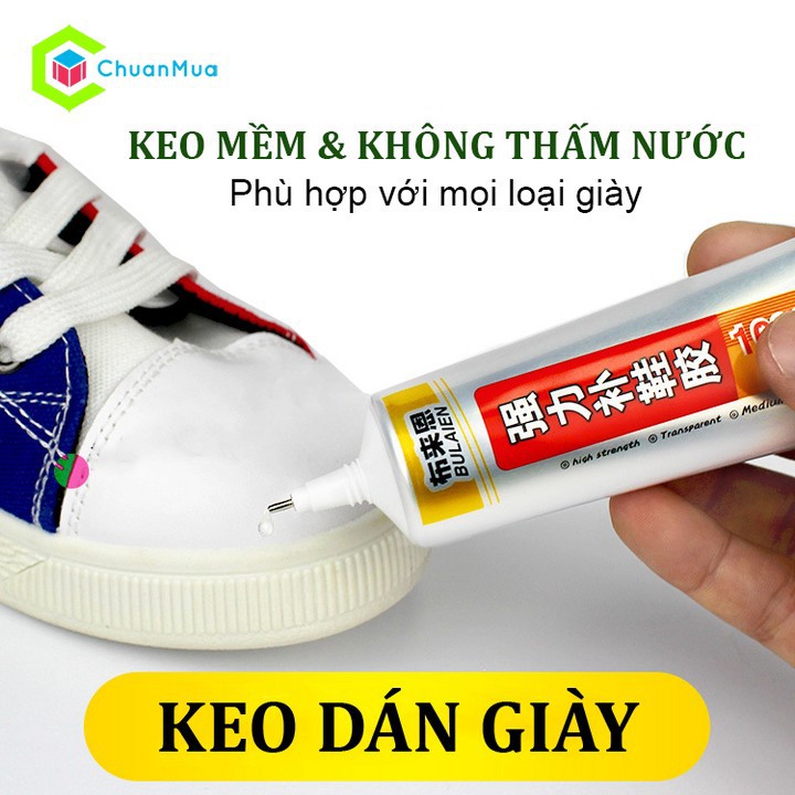 Keo Dán Giày Dép Chuyên Dụng 1630 BULAIEN 60ml - Trong Suốt - Không Mùi Hôi