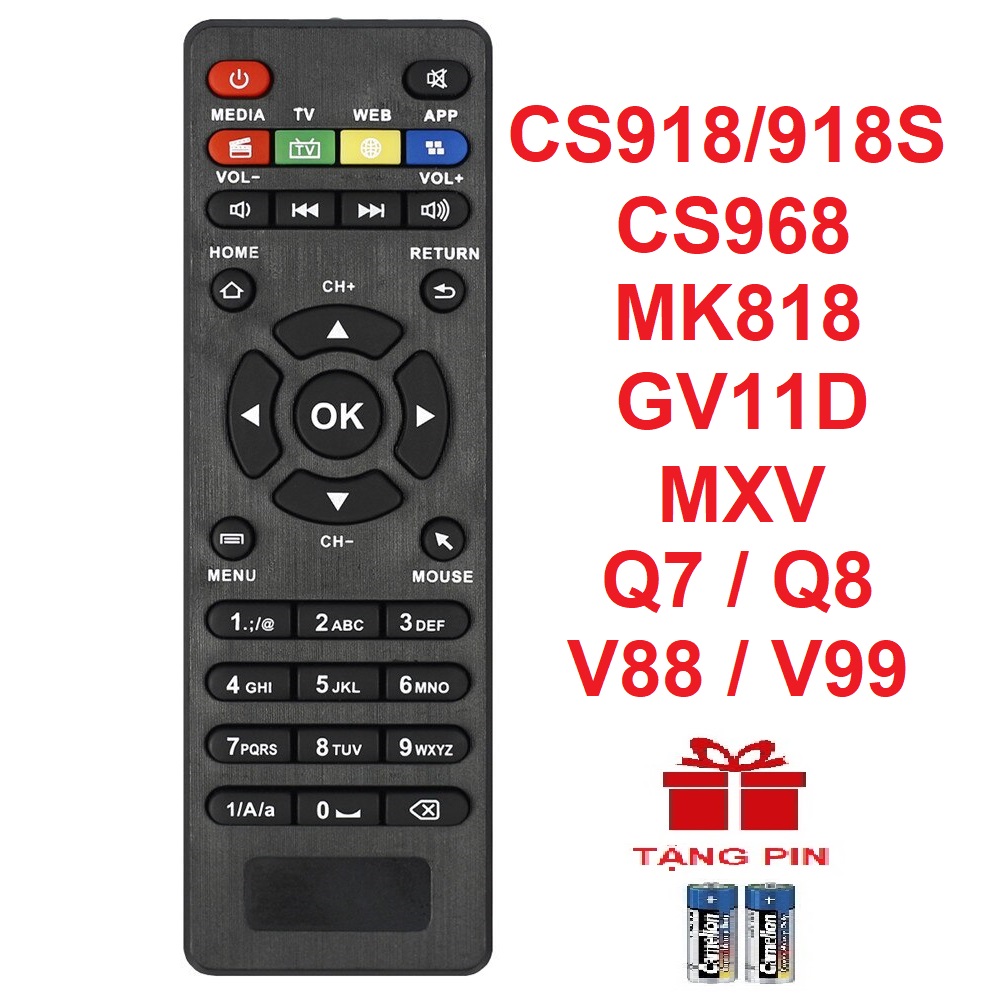 Remote điều khiển android tv box cs918s cs918 mk818 cs968 gv11d mxv q7 q8 v88 v99 tivi box