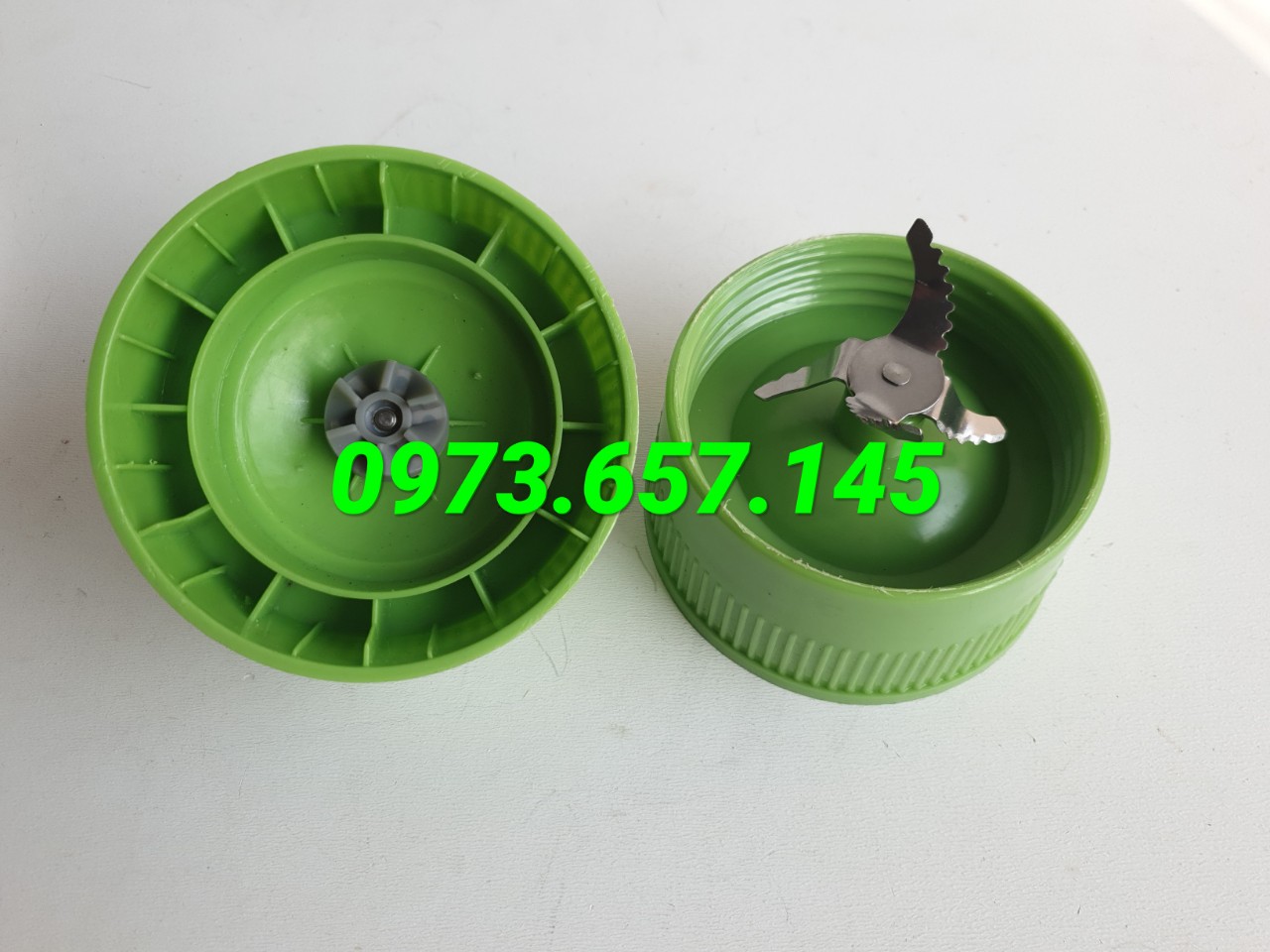 Linh kiện máy xay - cụm dao 4 lưỡi răng cưa máy xay sinh tố jiplai đã kèm gioăng