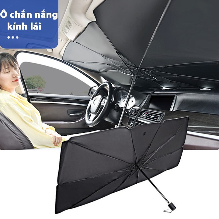 Dù Che Nắng Ô Tô Cao Cấp, Dù Che Kính Lái Xe Hơi (Tặng BAO DA) - Chống Nắng, Bảo Vệ Nội Thất