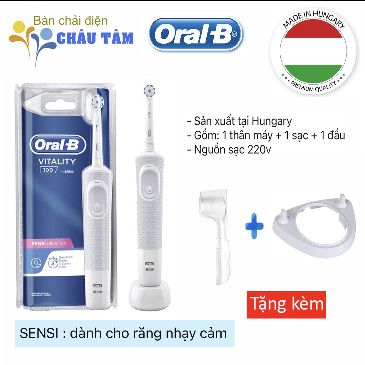 Bàn chải điện Oral-B Vitality 100 Sensi Ultrathin