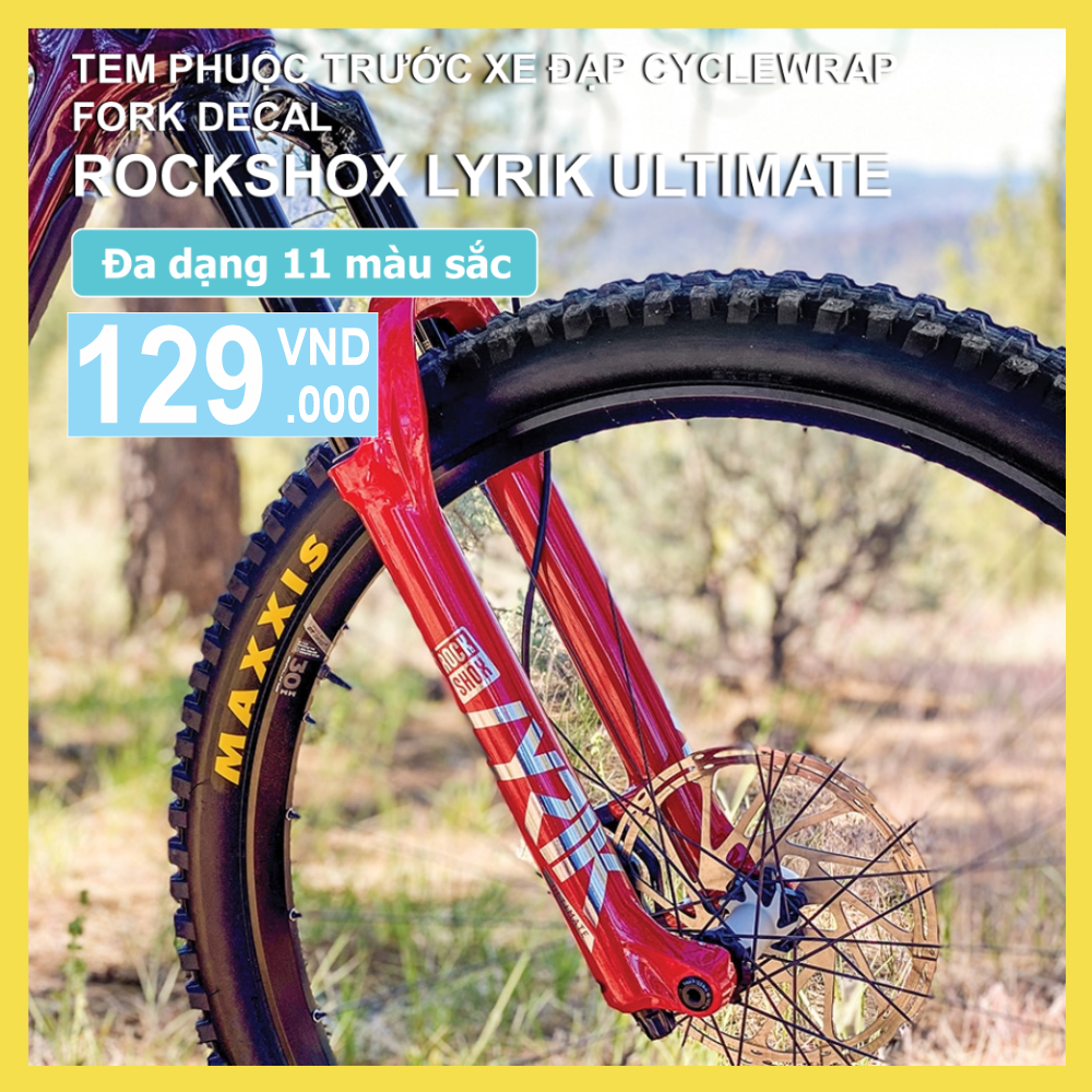 Tem decal dán phuộc xe đạp rockshox lyrik ultimate 2021