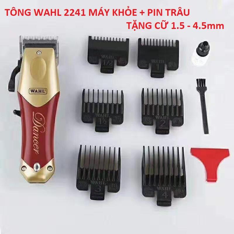 Tông đơ chuyên nghiệp wahl 2241 máy khỏe pin trâu + cữ 1.5mm 4.5mm