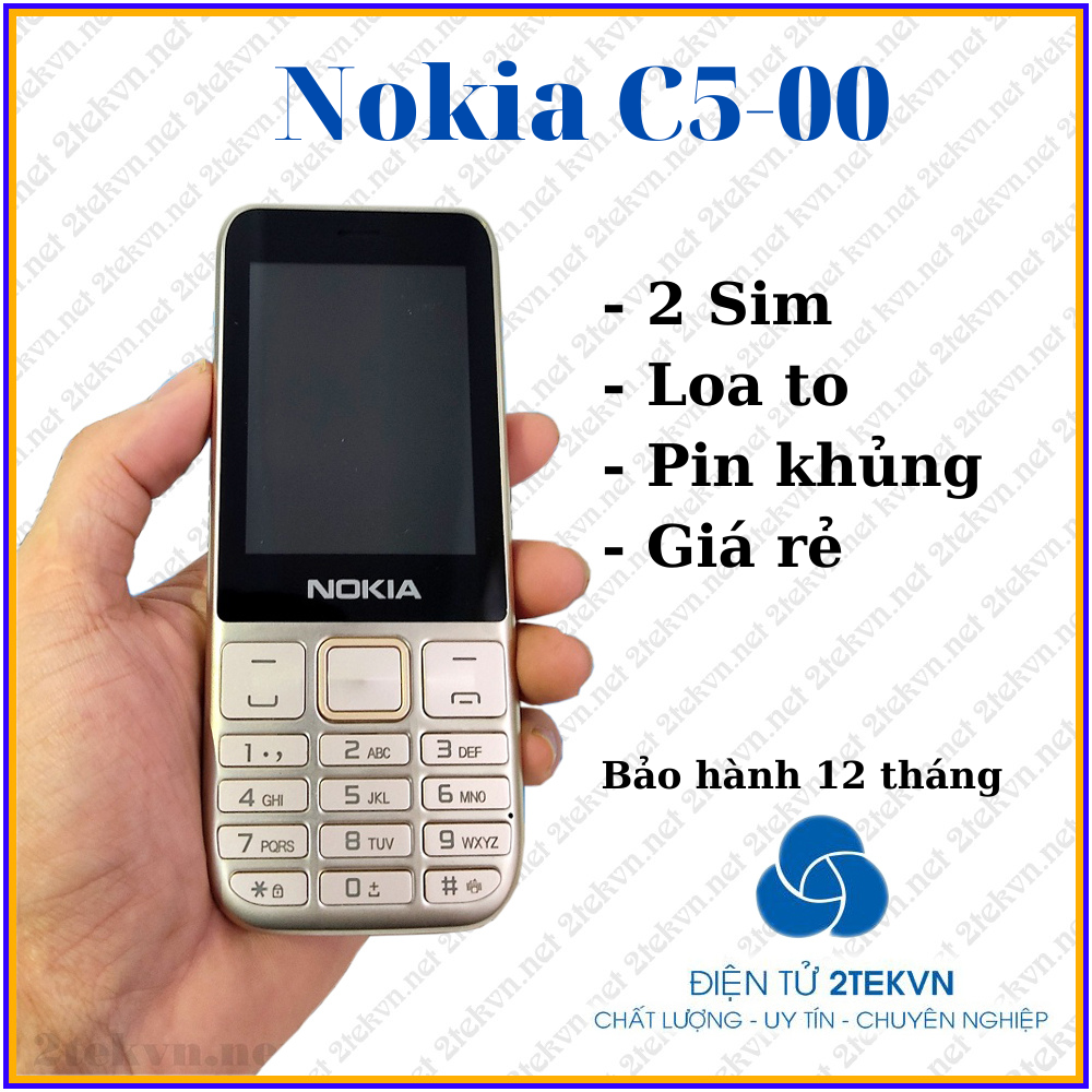 Điện thoại 2 sim pin khủng C5-00 (2020) màn hình lớn, lo siêu to