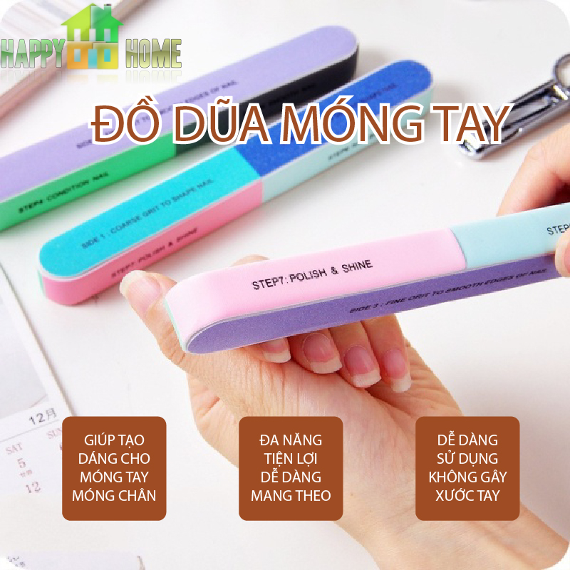 Dũa móng tay 7 mặt tiện dụng