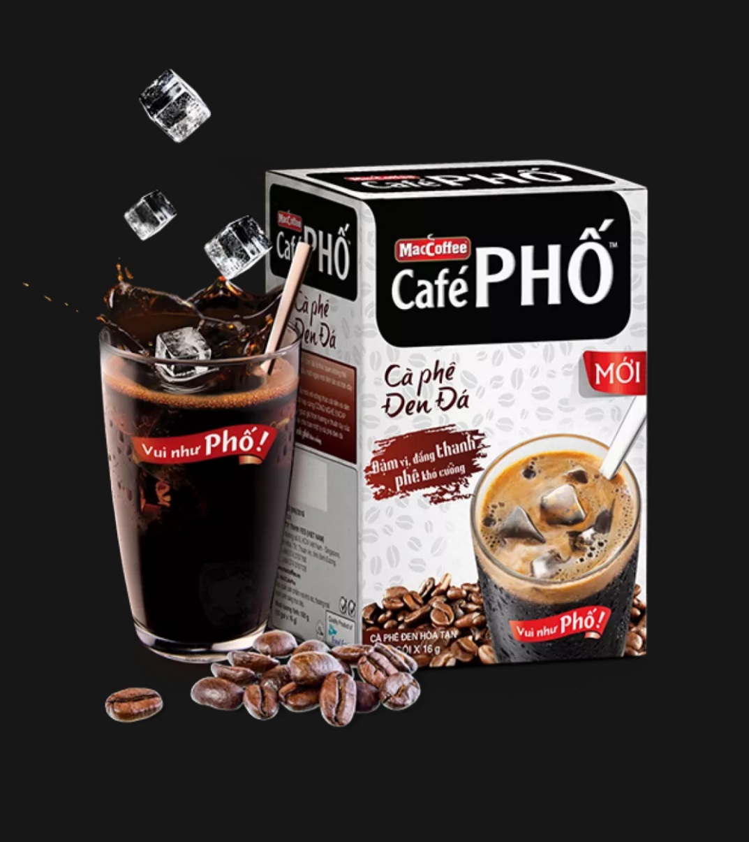 [HCM]Cà phê phố đen đá (1 Hộp 10 gói x 16g)