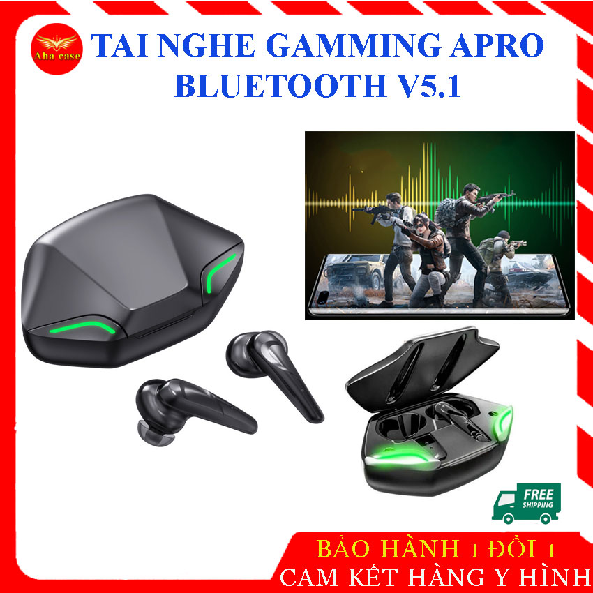 [Freeship] Tai Nghe Gaming Bluetooth APro Tws ,Tay ghe Chơi Game thủ không dây PubG, Liên quân... gamming độ trễ thấp, bảo hành