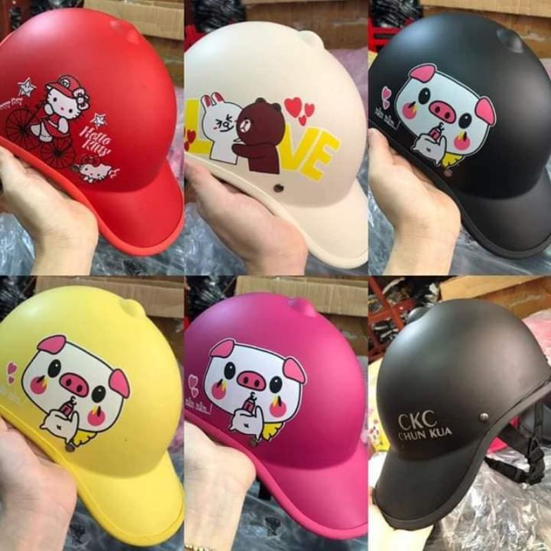 Mũ bảo hiểm lưỡi trai thời trang nam nữ loại đẹp- mũ nón bảo hiểm thời trang nam nữ- non bao hiem. mu bao hiem