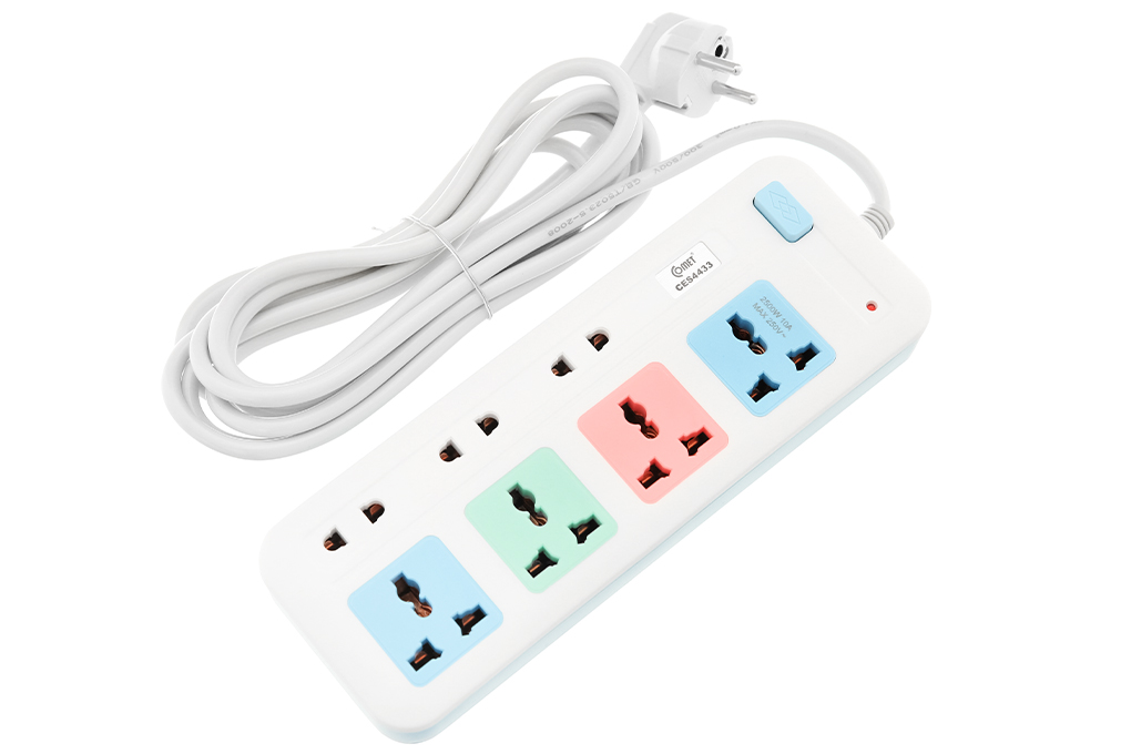 [HCM] Ổ Cắm Điện Nối Dài Comet CES4433 dây dài 3m, 7 lỗ cắm