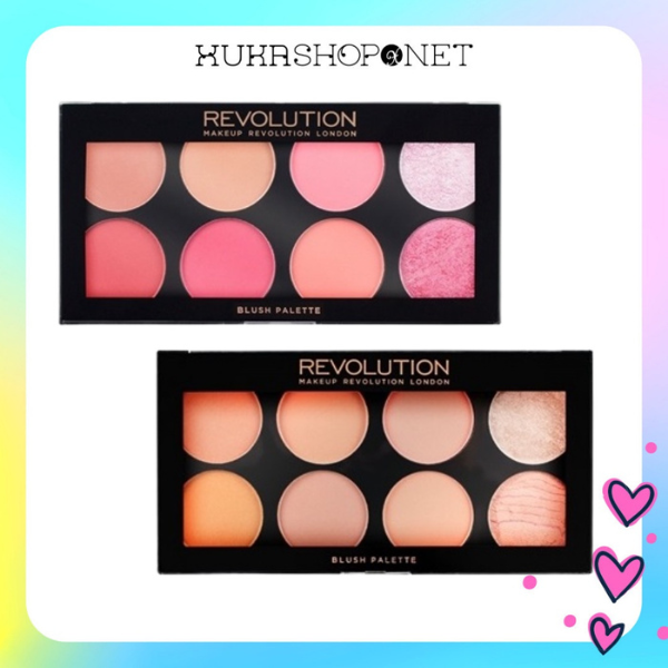 Bảng Má Hồng 8 Ô Makeup Revolution Ultra Blush Palette Tạo Khối, Bắt Sáng