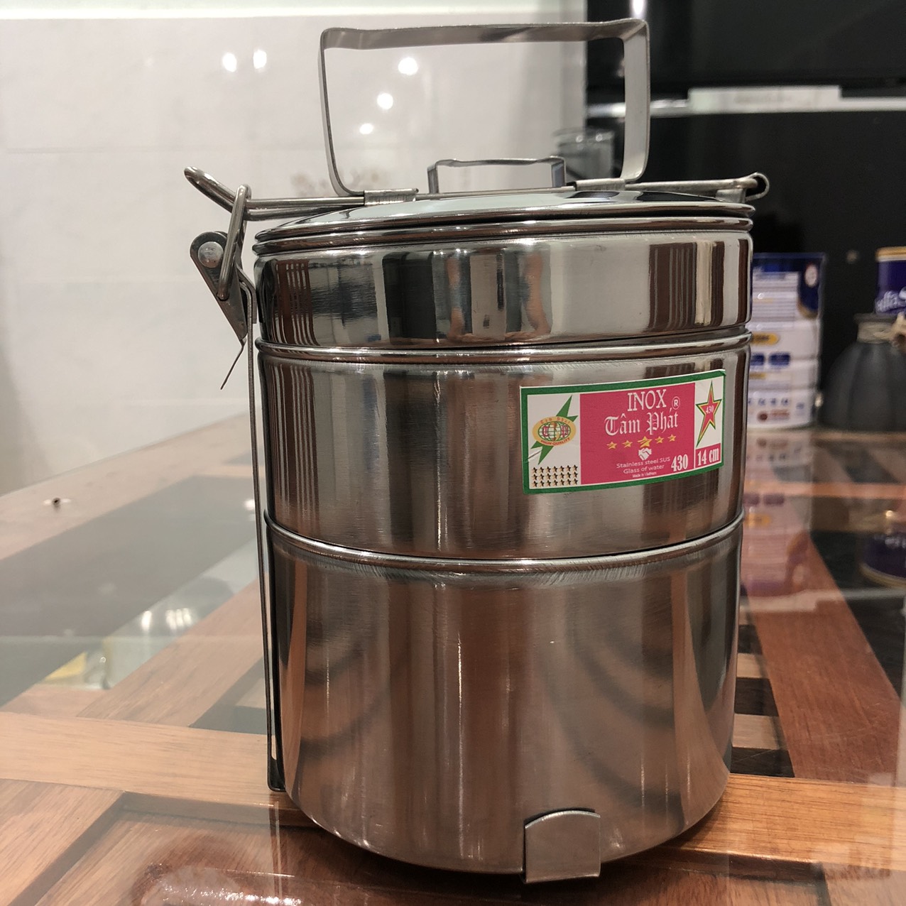 Hộp đựng cơm inox 3 ngăn cao cấp. Cà mèn đựng cơm an toàn không gỉ