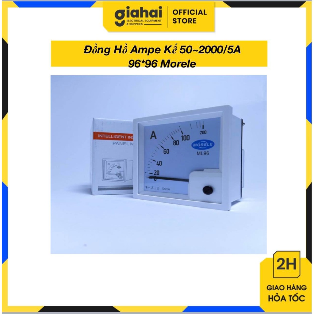 Đồng hồ ampe kế 50~2000/5a 96*96 morele tbd113
