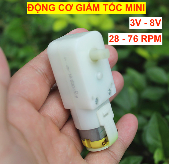 [HCM]Motor giảm tốc mini 3V - 8V tốc độ 28 - 76 RPM lực mạnh hàng mới 100% - LK0227