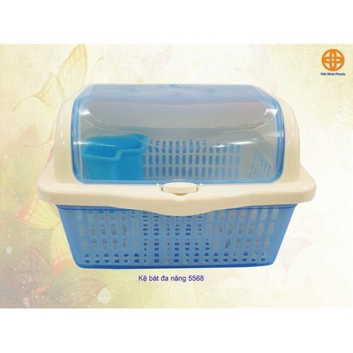 Kệ úp chén có nắp đậy việt nhật tiện lợi