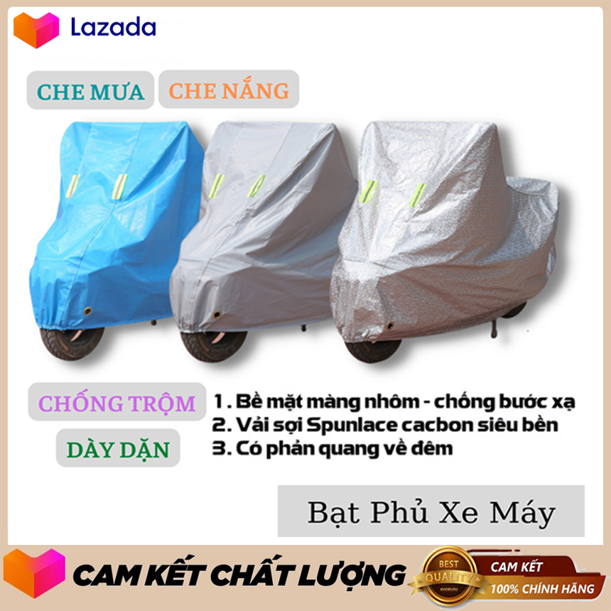 Vải Che Xe Máy,Áo Bạt Che Nắng Mưa Cho Xe Máy-Bạt Phủ Xe Máy Bền Đẹp - Tấm Trùm Nắng Mưa Xe Máy Tiện Lợi Bảo Hành Uy Tín - Giá Cả Bình Dân - Sản phẩm Bán Chạy 2020 BiG Sale 50%