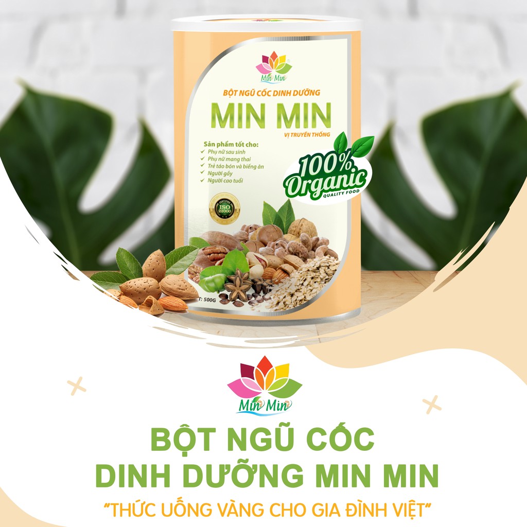Ngũ Cốc Lợi Sữa Min min 29 Loại Hạt Tốt Cho Mẹ và Bé - hộp 500G