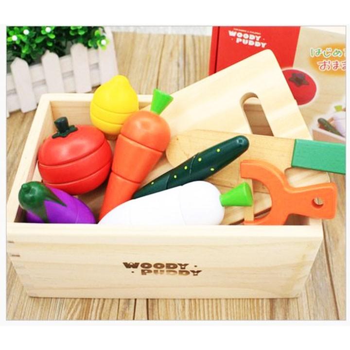 Bộ đồ chơi cắt hoa quả xuất Nhật có khay