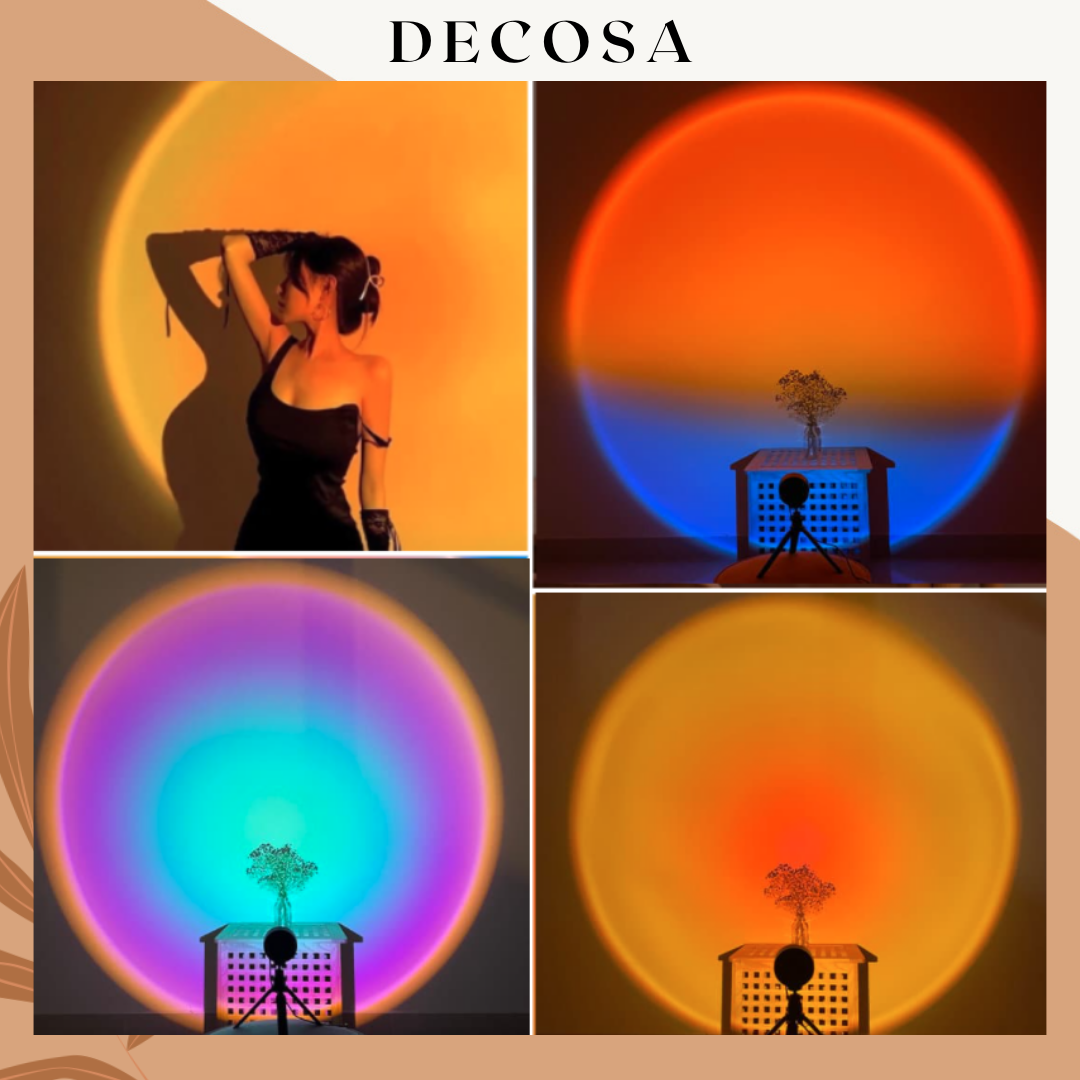 Đèn hoàng hôn mini quay tiktok nhiều màu DECOSA