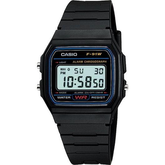 ĐỒNG HỒ ĐIỆN TỬ NAM NỮ CASIO F - 91W UNISEX MẶT VUÔNG SANG TRỌNG THANH LỊCH