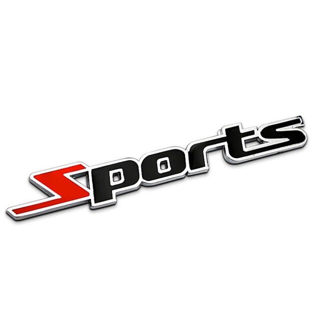 Decal chữ SPORT kim loại dán trang trí ô tô cao cấp