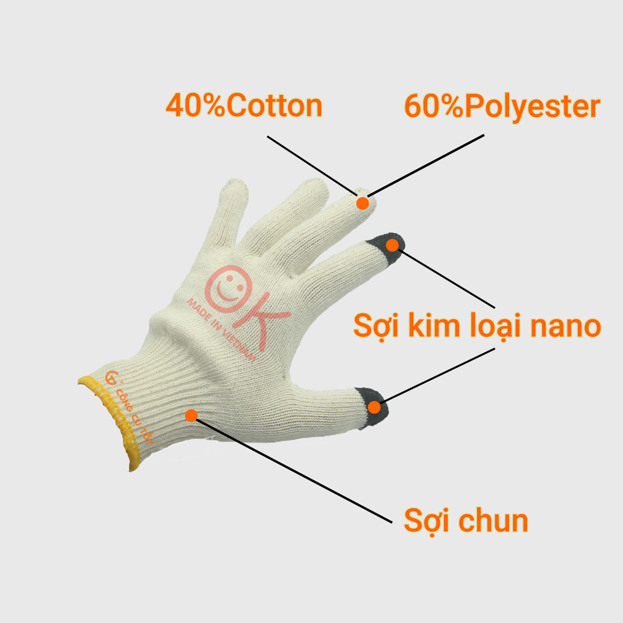 Bao tay bảo hộ cảm ứng xuất Nhật