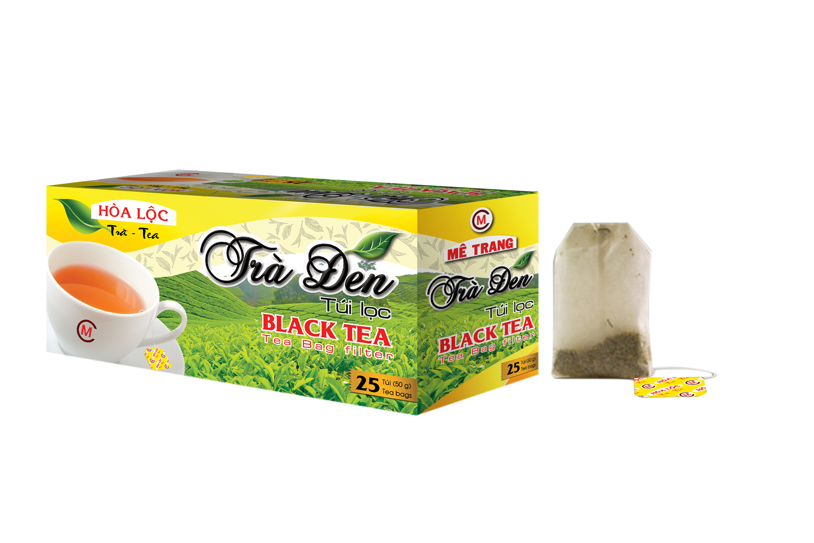 Trà đen túi lọc - Trà Hòa Lộc - hộp 25 gói - Mê Trang