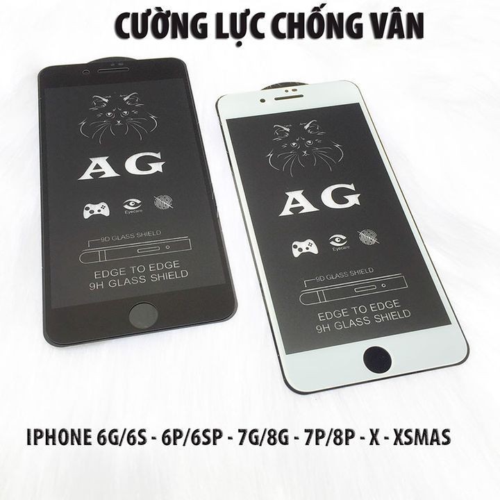 Cường lực nhám, Kính Cường Lực cao cấp chống bám vân tay Full màn cho IPhone XS, Iphone X, Iphone XS Max