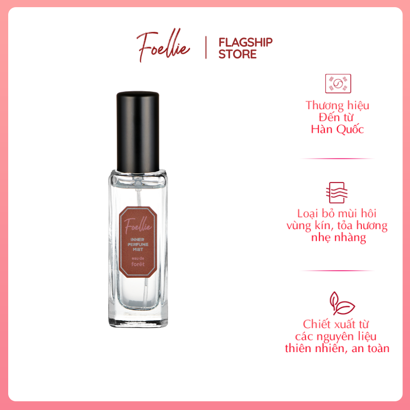 Nước hoa vùng kín foellie hàn quốc dạng xịt tự nhiên hương gỗ ấm áp 20ml - eau de forêt inner perfume mist