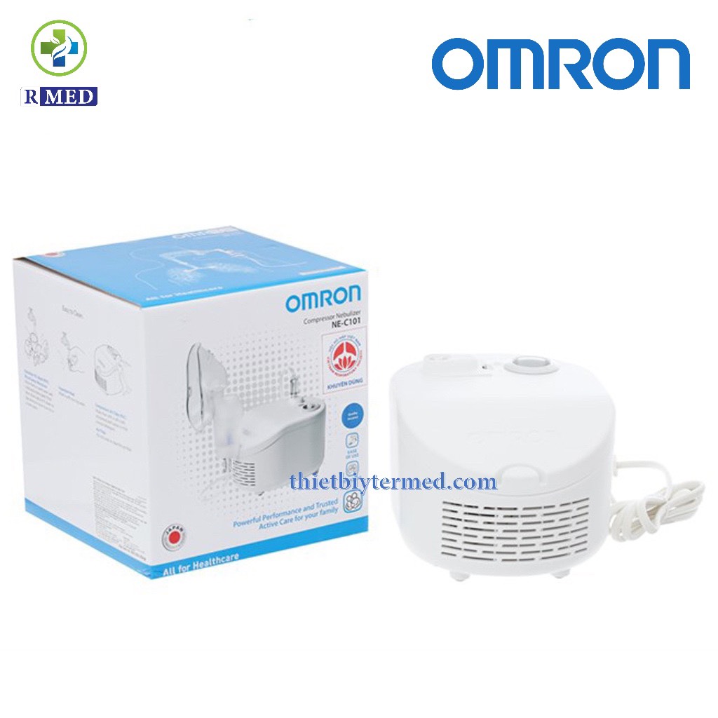 OMRON Ne-C101 - Máy xông khí dung  thế hệ mới thông mũi họng cho người lớn và trẻ em- Bảo hành 2 năm chính hãng