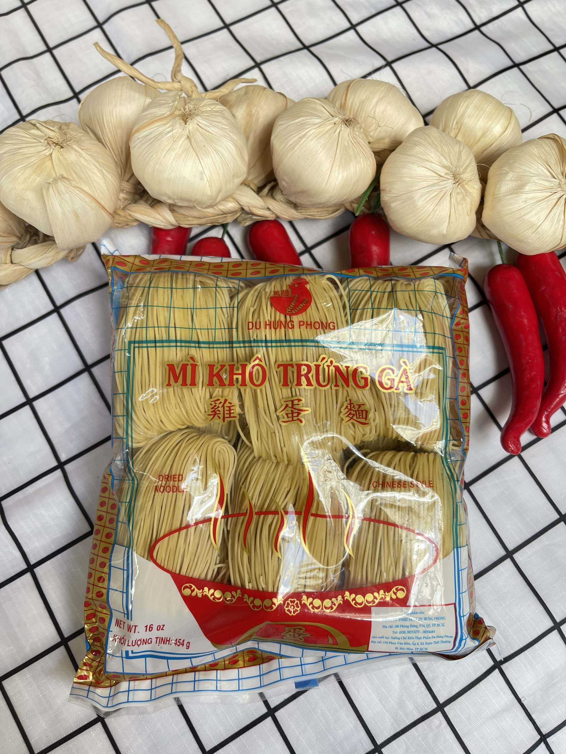 Mì hột gà du hưng phong 454gram