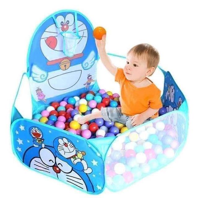Lều bóng - quây - nhà banh đoremon kitty tặng 100 bóng cho bé
