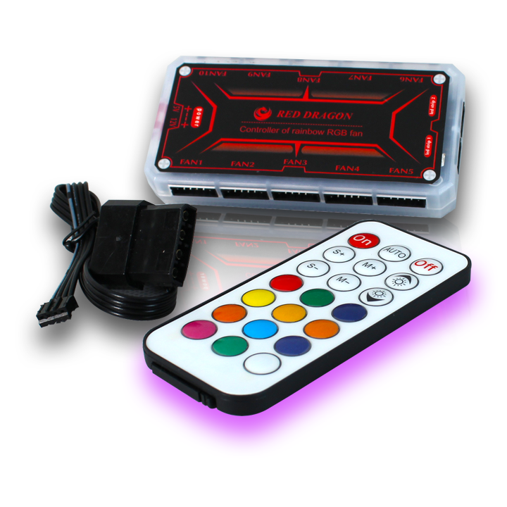 Bộ Hub Kết Nối Nguồn Và Điều Khiển Fan RGB RED DRAGON LED RGB