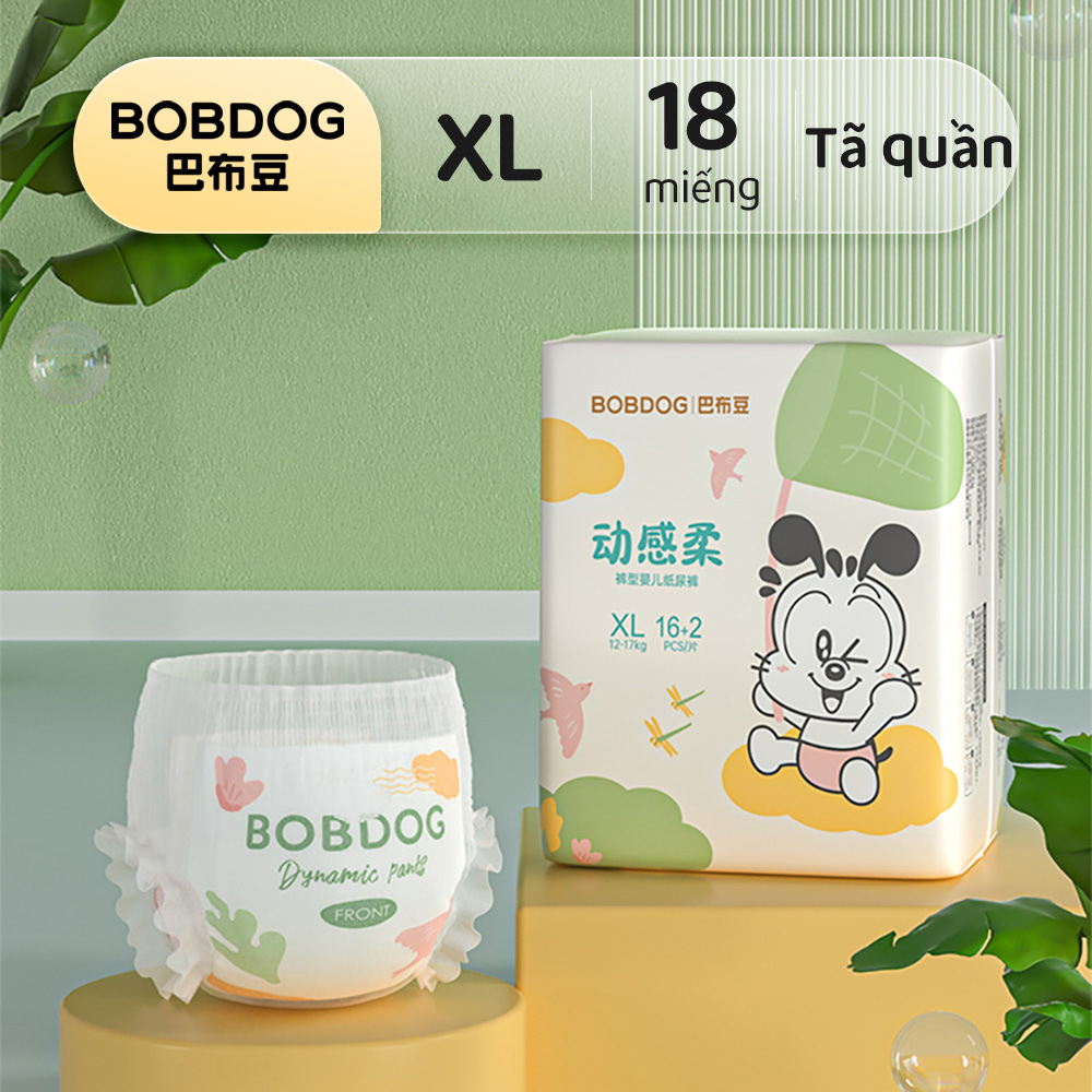 [VOUCHER GIẢM ĐẾN 45%] Tã /bỉm quần Bobdog Mifei Năng động và mềm mại L20/XL18/XXL16 miếng