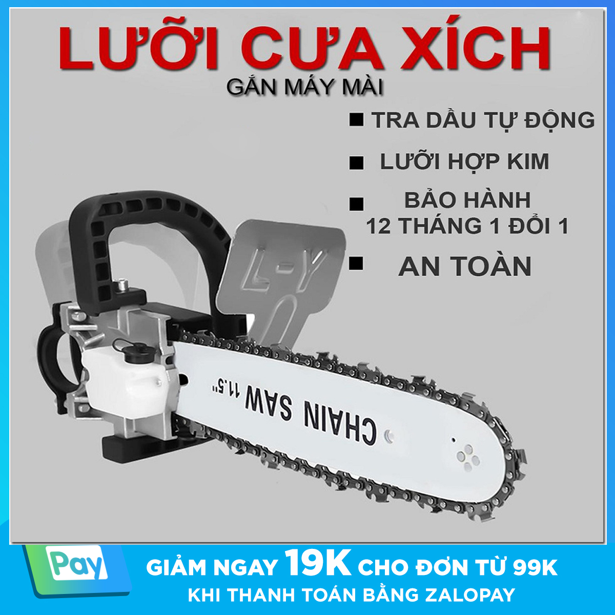 [Có Clip Test] Bộ Chuyển Đổi Máy Mài Góc Thành Máy Cưa Xích Mini