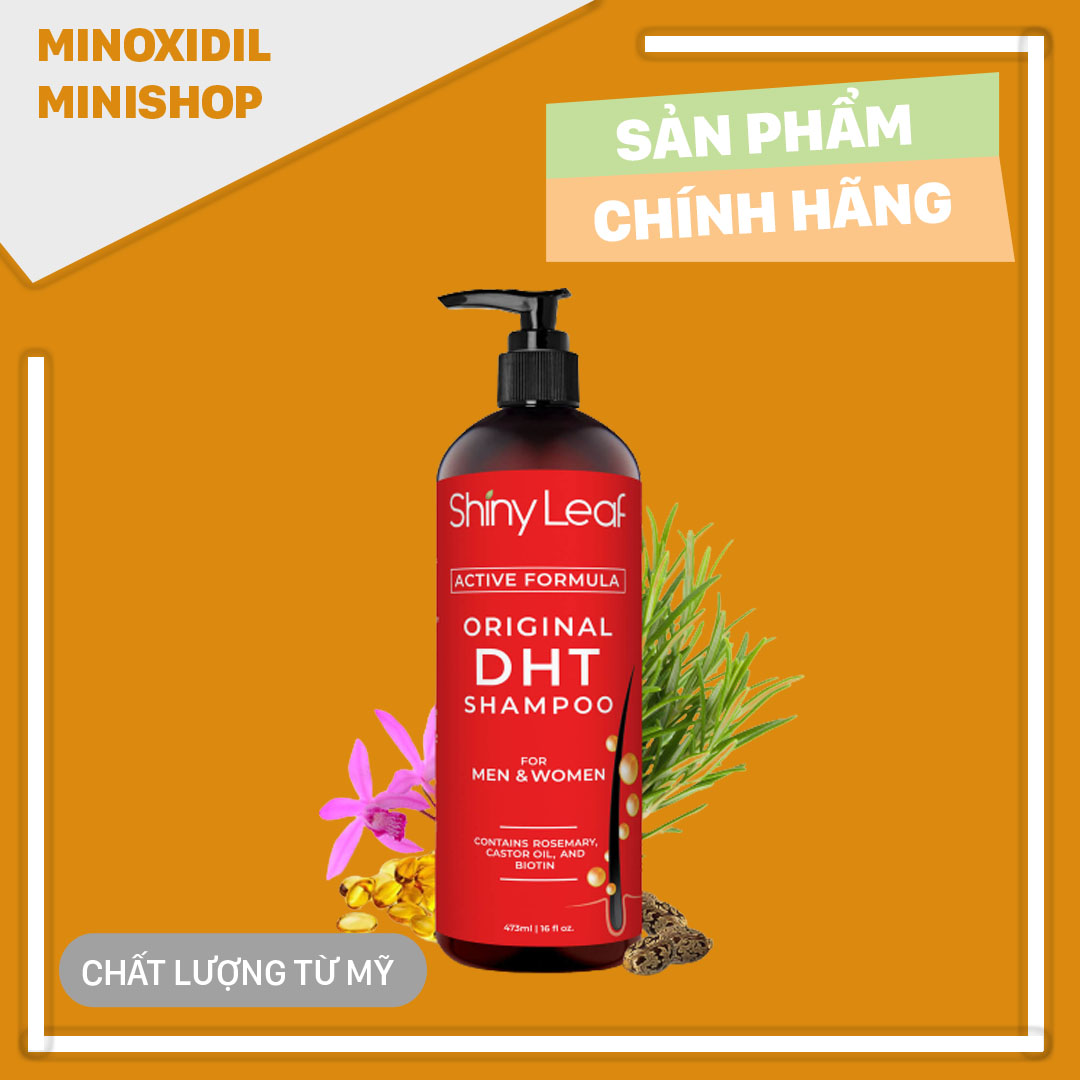 Dầu gội mọc tóc dht blocker shampoo shiny leaf - made in usa